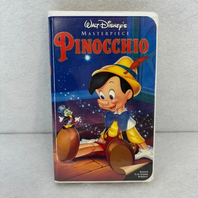 Pinocchio VHS Tape Walt Disney's Masterpiece (Clamshell Case) Foto 1 de 4