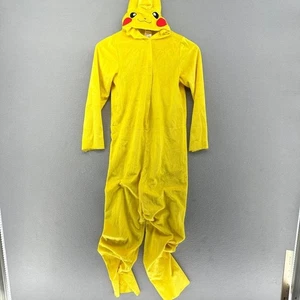 Pokemon Pikachu Pajamas Union Suit Youth/Kids Yellow L (10-12) Halloween Costume - Picture 1 of 8
