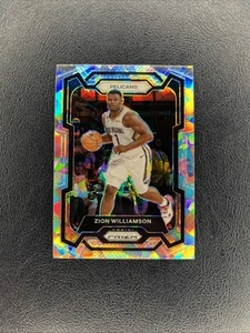 2023-24 Panini Prizm Zion Williamson Silver Cracked Ice Prizm Card #27 - Picture 1 of 2