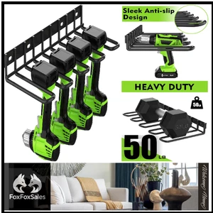 Wandmontierter Bohrhalter | 4-Schlitz-Organizer | Metallregal - Bild 1 von 6