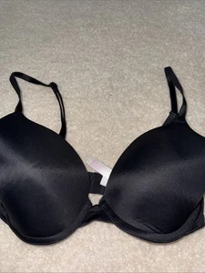 Pink Victoria Secret BH Damen 32D schwarz überall getragen T-Shirt mit Bügel - Bild 1 von 4
