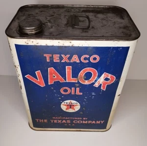 Texaco Valor 2 Gallon Motor Oil Can Vintage - Picture 1 of 6