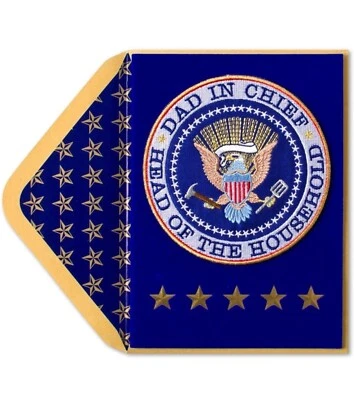 PAPYRUS Fathers Day Card -- Dad In Chief -- Head of Household -- Sewable Patch - Image 1 of 4