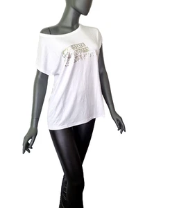 Bruno Banani Longshirt relaxed silver print schneeweiss Gr.38 - Bild 1 von 4