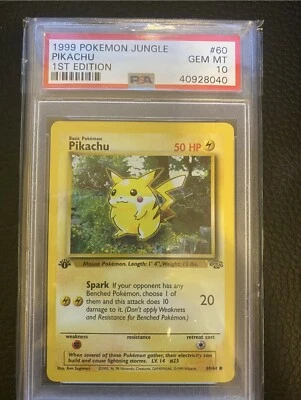 1st EDITION Jungle Pikachu PSA 10 - Image 1 of 2