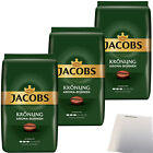 Jacobs Krönung ganze Bohne Kaffeebohnen Aroma-Bohnen 3x500g Packungusy Block