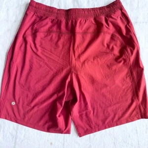 Pantalones Cortos Para Hombre Grandes Lululemon Rojo Ladrillo Rompe el Ritmo 9” Forrados NUEVO SIN ETIQUETAS - Imagen 1 de 9