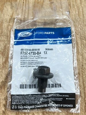 Oil Drain Plug Ford Lincoln Mercury 80-24 M14-1.5 16mm OEM NEW F75Z6730BA - Image 1 of 3