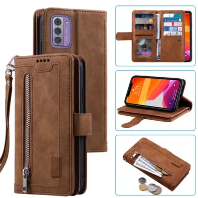 Nokia G310 Wallet Case,Leather Zipper Magnetic Flip Card Case For Nokia G310 5G - Image 1 of 4