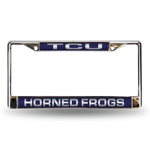 TCU Horned Frogs Laser Chrome License Plate Frame. Nice! #88 - Picture 1 of 1