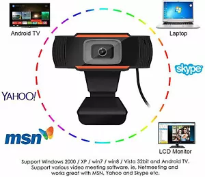 1080P Full HD USB Webcam Video Web Camera with Microphone for PC Desktop Laptop - Picture 1 of 11