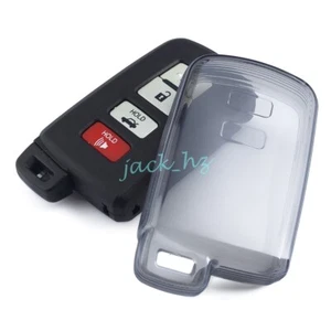 Black Transparent Key Fob Case Cover For Toyota Fortuner 4Runner Tundra Kluger - Picture 1 of 8