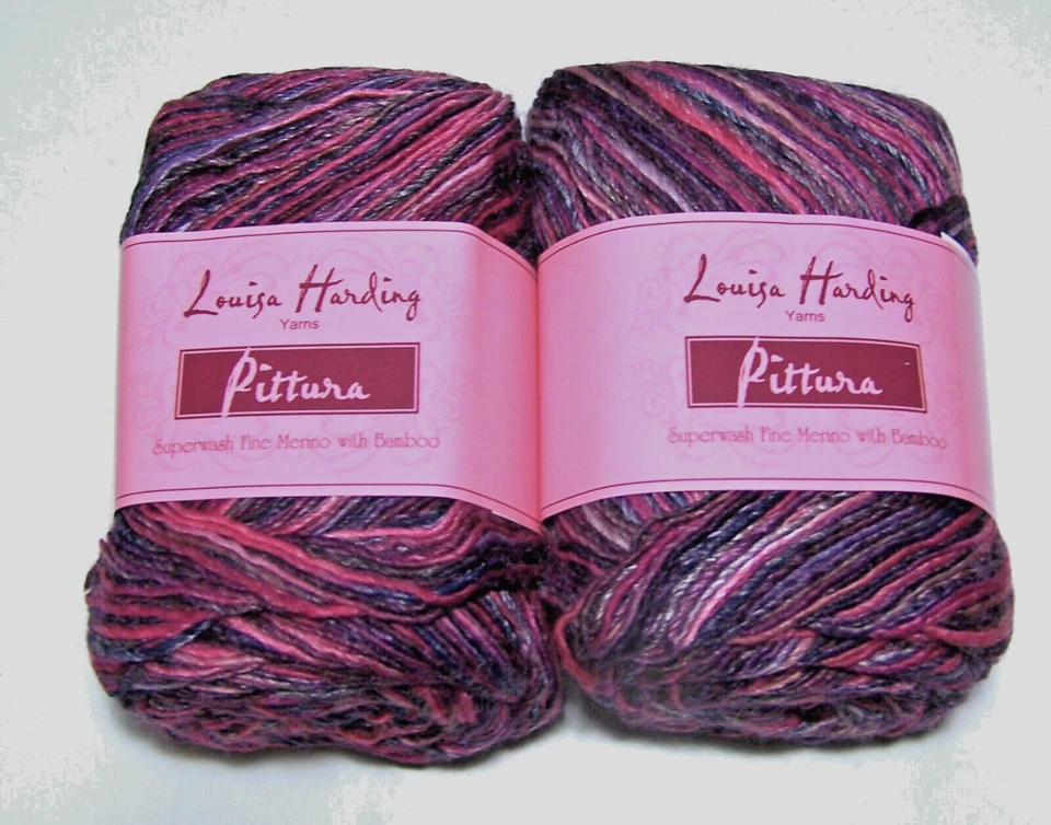 LOT of 2 balls Louisa Harding PITTURA Wool Bamboo yarn #611 GRANDE ODALISQUE - Image 1 of 1