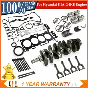 G4KE Engine Overhaul Rebuild Kit & Crankshaft & 4X Con Rods For Hyundai KIA 2.4L - Picture 1 of 24