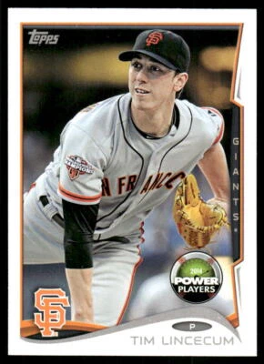 2014 Topps #PP-180 Tim Lincecum Power Players Baseball Card SF GIANTS - Image 1 of 2