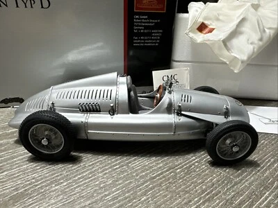 CMC 1/18 Scale Model Car M-027 - 1938-1939 Auto Union Typ D - Silver - Image 1 of 4