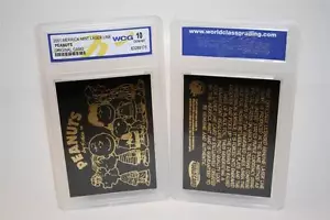 Carta PEANUTS GANG Laser Line ORO NERO CHARLIE MARRONE SNOOPY GEMMA NUOVA DI ZECCA 10 *BOGO* - Foto 1 di 2