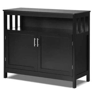 Costway Kitchen Buffet Server Sideboard Storage Cabinet 40"Lx16"Wx34"H in Black - Picture 1 of 7