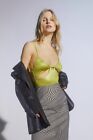 Urban Outfitters Out From Under Make It Snappy Bodysuit Green Shiny XL