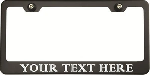 Colonna Font Personalized Custom Laser Engraved Black Jaguar License Plate Frame - Picture 1 of 12