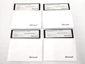 Microsoft MS-DOS 6 Operating System Upgrade 5.25" HD 1.2 MB Floppy Disks - Picture 1 of 6