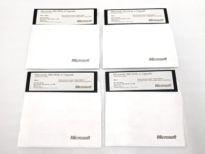 Microsoft MS-DOS 6 Operating System Upgrade 5.25" HD 1.2 MB Floppy Disks - Image 1 of 4