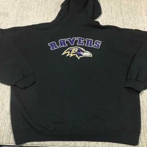 Baltimore Ravens Hoodie Mens 2XL Black XXL Jacket Football NFL Sport Full Zip Cover