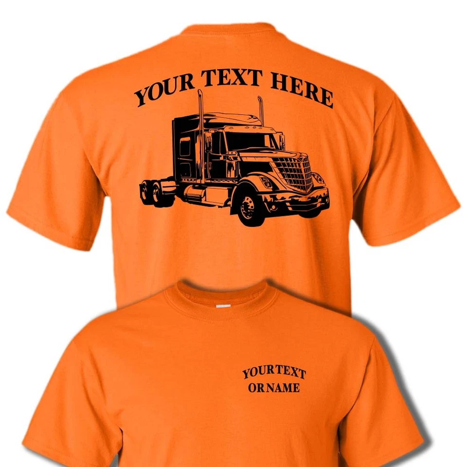 LONE STAR INTERNATIONAL SEMI TRUCK - PERSONALIZED CUSTOM COTTON T-SHIRT #BR008 - Imagem 1 de 1