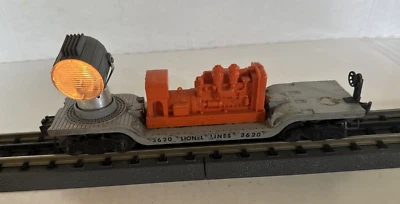 LIONEL VINTAGE O GAUGE #3620 OPERATING SEARCHLIGHT CAR - Image 1 of 4