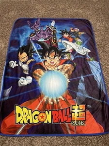 Dragon Ball Super Group 6 Sublimation Throw Blanket 45” X 60” RARE Dragon Ball Z - Picture 1 of 4