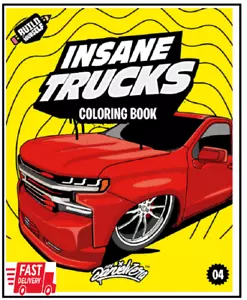 Insane Trucks Coloring Book: Fun Pickups Trucks Adventure with 60 Coloring Pages - Picture 1 of 2