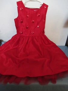P9) Girls Size 10 Red Gymboree Dressed Up Dress fully Lined Button Back - Picture 1 of 12