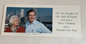 Official 1987 Tri-folded Vice President George HW Bush And Family Christmas Card - Picture 1 of 3