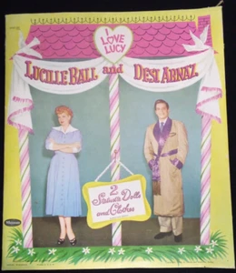 VTG 1953 UNCUT I LOVE LUCY LUCILLE BALL DESI PAPER DOLLS BY WHITMAN TV SHOW F - Picture 1 of 7
