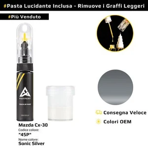 Vernice di ritocco per Mazda Cx-30 Codice: 45P Sonic Silver - Foto 1 di 6