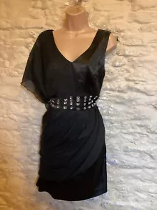 Black Party Cocktail dress With Gem Detail size 14 - Picture 1 of 9