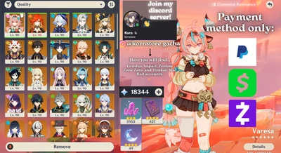 Genshin Impact AR 60 America Server - Varessa - Mavuika - Hu Tao C2 - 130 WISHES - Image 1 of 4