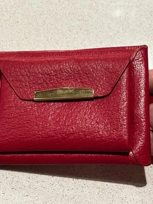 Vintage Princess Gardner Bi-Folded Photos Compartment Leather Wallet ~ Red - Image 1 of 4