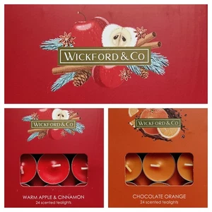 Fragancia navideña perfumada Wickford & Co 48 velas de té velas de té festivas - Imagen 1 de 12