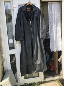 Punk Soft Leather Full Length Coat/Goth - Picture 1 of 5