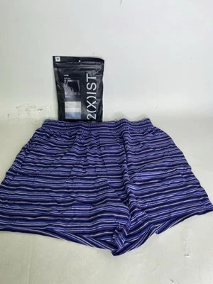 2xist Luxe Dream Knit Boxer Shorts Roupa Íntima Masculina Mancha de Tinta Listras Tamanho M - Imagem 1 de 4