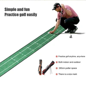 Golf Putting Mat 9.2x1.0ft Green Practice Blanket with TPR for Indoor/Outdoor - Bild 1 von 8