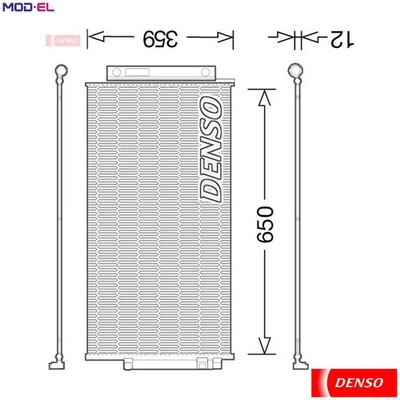CONDENSER AIR CONDITIONING DCN09047 FOR FIAT 55266963/83775 1.2L 4cyl 500X - Image 1 of 4