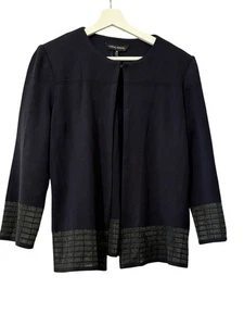 Ming Wang Jacke Größe M dunkelblau gold metallic Besatz - Bild 1 von 6