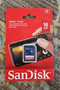 New SanDisk 16GB SDHC Class 4 SD Flash Memory Card Camera 16 GB SDSDB-016G-AT46 - Picture 1 of 2