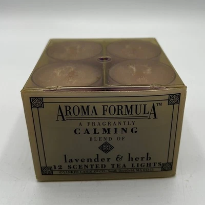 Aroma Formula Vintage Yankee Candle Lavender Herb RETIRED Tea Lights 12 Count - Image 1 of 4