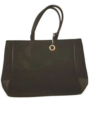 Bolso de Mano Givenchy Parfums Grande Negro Lana e Imitación Cuero Forro Rojo Foto 1 de 4