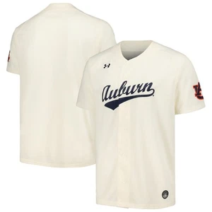 Men's Under Armour Cream Auburn Tigers Replica Baseball Jersey - Picture 1 of 3