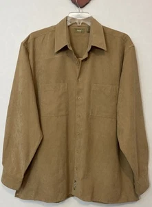 Natural Issue Mens -XL Tall- Suede Button-Up Long-Sleeved Collared Shirt! A4357 - Picture 1 of 5