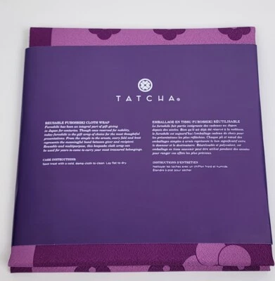 "Envoltura de tela de regalo TATCHA japonés Furoshiki NUEVO 27"" x 27"" púrpura floral" Foto 1 de 4